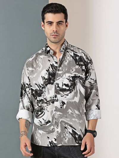 Dark Fluid Printed Shirt