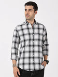 Black Gradient Chequered Shirt