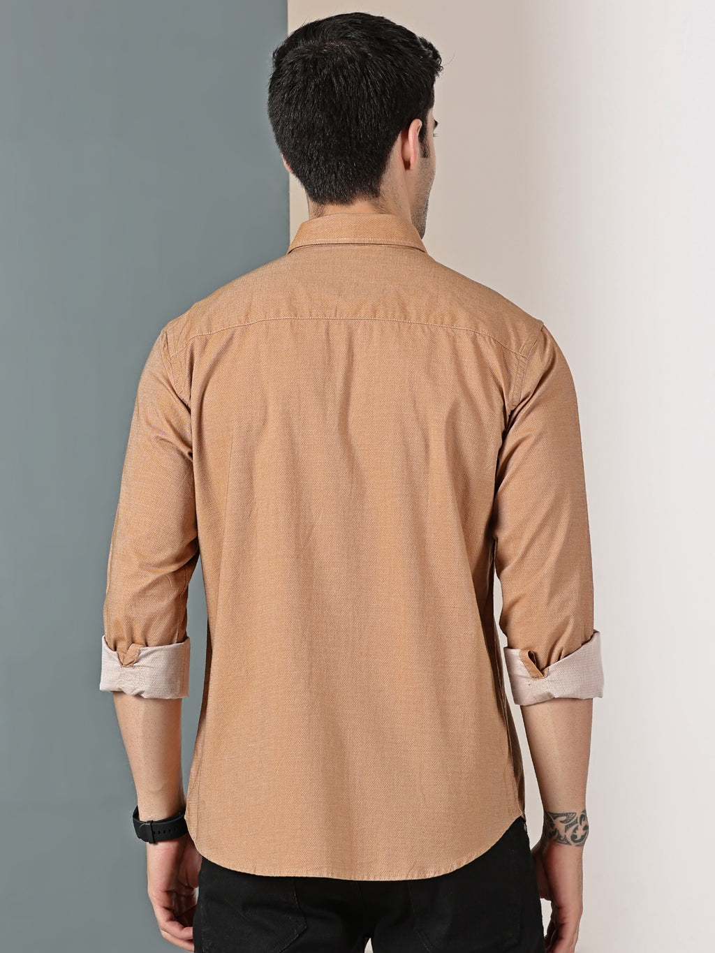 Camel Brown Solid Shirt