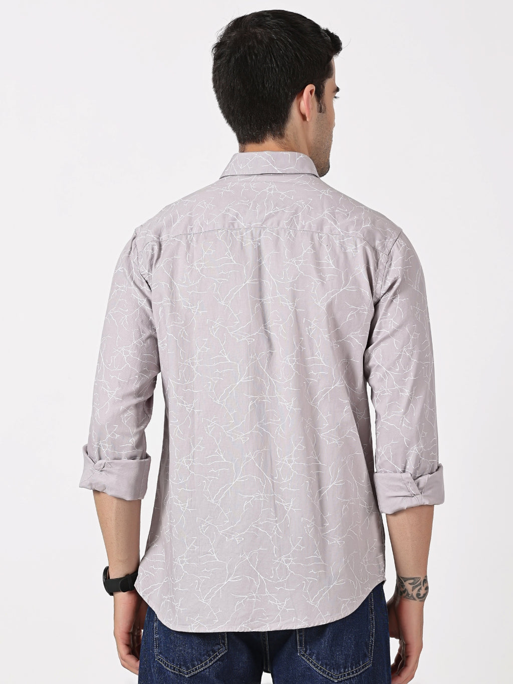 Lavender Abstract Printed Shirt