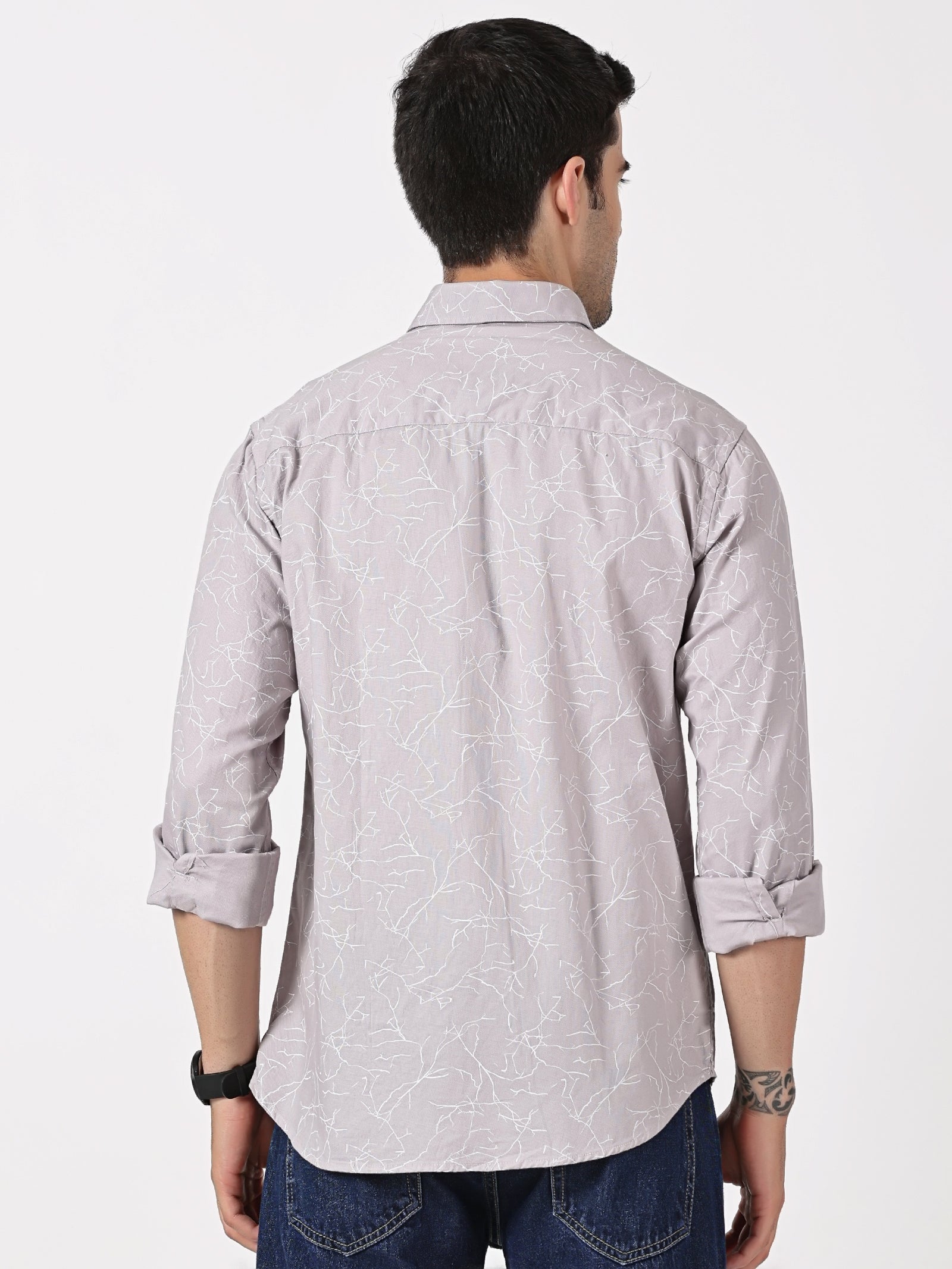 Lavender Abstract Printed Shirt