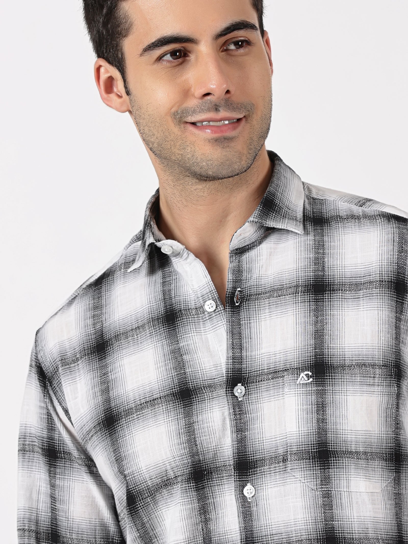Black Ombre Checkered Shirt