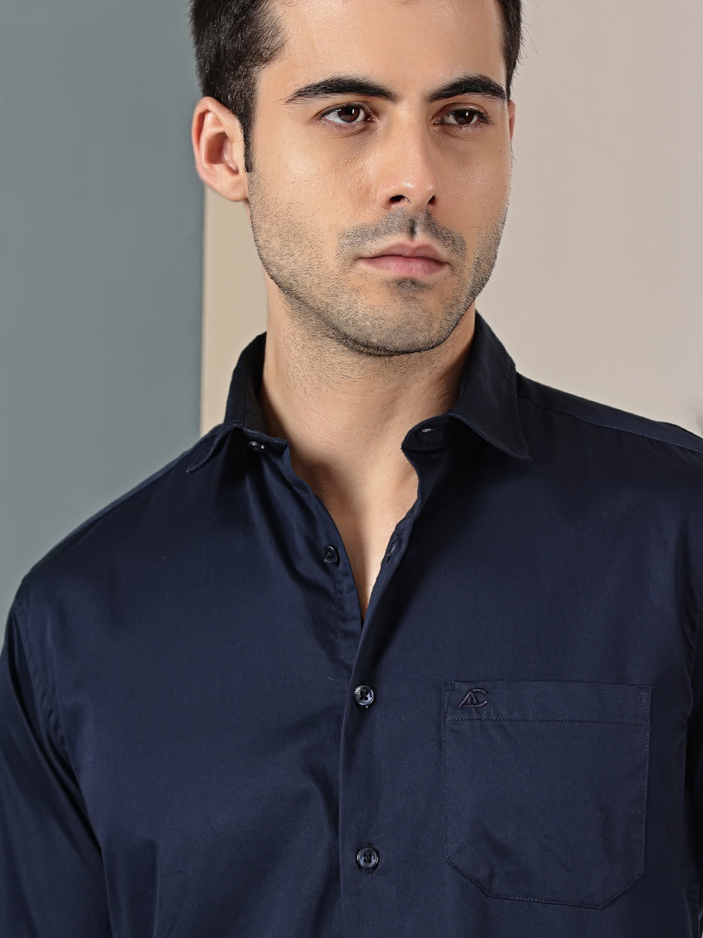 Navy Blue Classic Solid Shirt