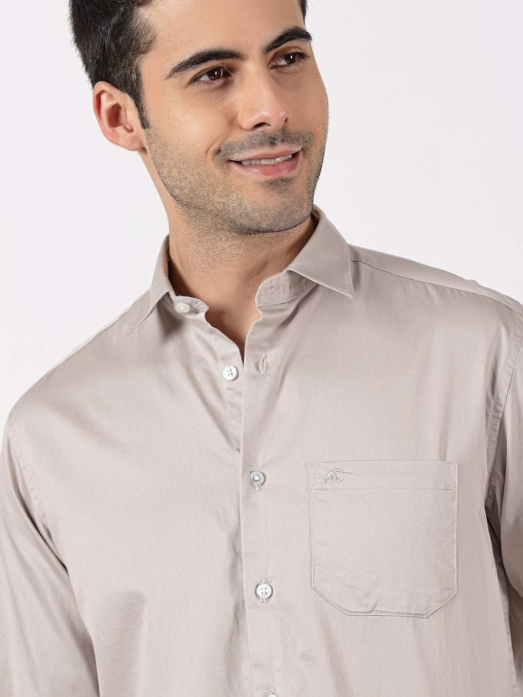 Ash Grey Solid Shirt